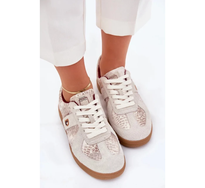Dámské sneakers Daniel Lopez Just Dare se zvířecím vzorem – béžové Dámské sneakers Daniel Lopez Just Dare se zvířecím vzorem – béžové