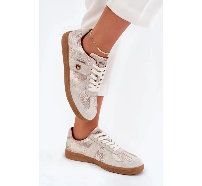Dámské sneakers Daniel Lopez Just Dare se zvířecím vzorem – béžové Dámské sneakers Daniel Lopez Just Dare se zvířecím vzorem – béžové