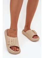 Dámské pěnové pantofle s přezkou Vinceza– béžové Dámské pěnové pantofle s přezkou Vinceza– béžové