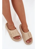 Dámské pěnové pantofle s přezkou Vinceza– béžové Dámské pěnové pantofle s přezkou Vinceza– béžové