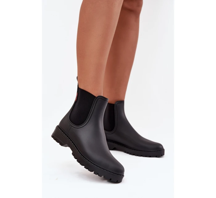 Dámské nízké matné holínky Birella – černé Dámské nízké matné holínky Birella – černé