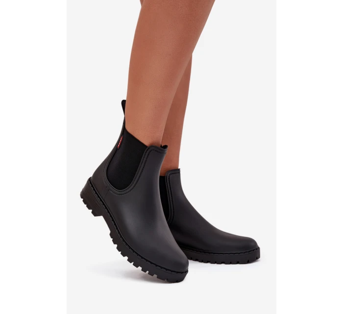 Dámské nízké matné holínky Birella – černé Dámské nízké matné holínky Birella – černé