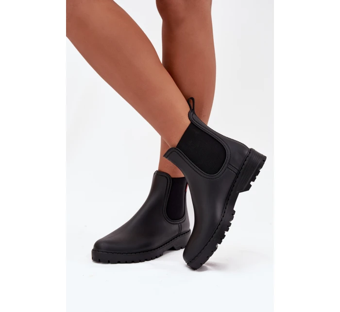 Dámské nízké matné holínky Birella – černé Dámské nízké matné holínky Birella – černé