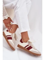 Dámské nízké sneakers s vyhrnutým jazykem Ardira – bordó