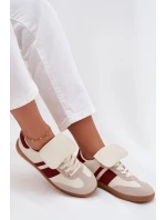 Dámské nízké sneakers s vyhrnutým jazykem Ardira – bordó