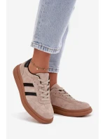 Dámské semišové sneakers na platformě Elivienne – béžové