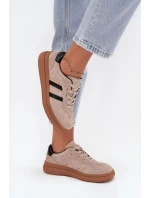 Dámské semišové sneakers na platformě Elivienne – béžové