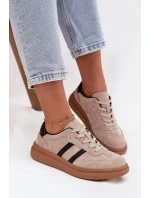 Dámské semišové sneakers na platformě Elivienne – béžové