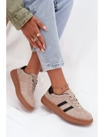 Dámské semišové sneakers na platformě Elivienne – béžové