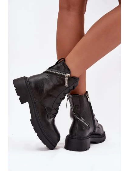 Dámské zateplené kotníkové workery Big Star – černé