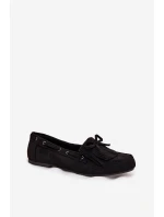 Dámské mokasíny s třásněmi a mašlí Olivianne – černé Dámské mokasíny s třásněmi a mašlí Olivianne – černé