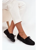 Dámské mokasíny s třásněmi a mašlí Olivianne – černé Dámské mokasíny s třásněmi a mašlí Olivianne – černé