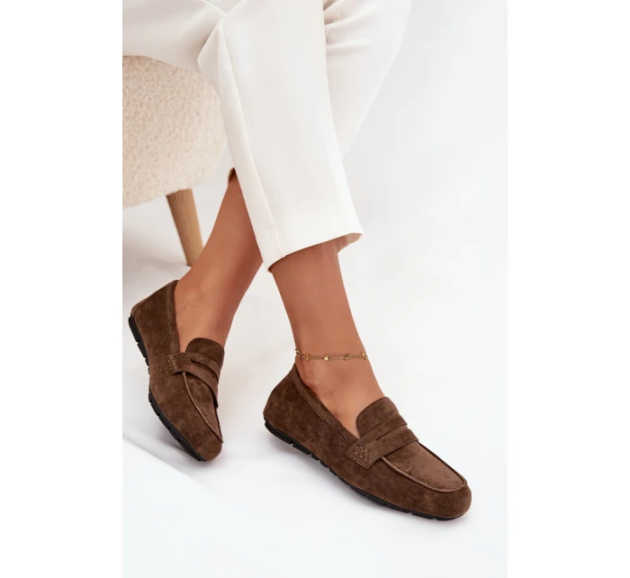 Dámské loafersy mokasíny s plochou podrážkou Roseline – tmavě zelené Dámské loafersy mokasíny s plochou podrážkou Roseline – tmavě zelené