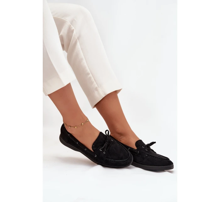 Dámské mokasíny s tkaničkami Zalina – černé Dámské mokasíny s tkaničkami Zalina – černé