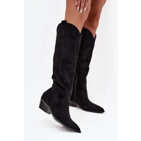 Dámské kovbojky na podpatku – černé model 21848579 - Kesi