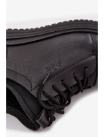 Pánské kožené polobotky Lee Cooper – černé