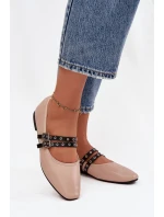 Dámské baleríny s pásky Deliora – béžové Dámské baleríny s pásky Deliora – béžové