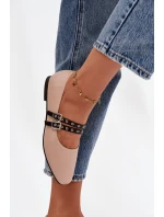 Dámské baleríny s pásky Deliora – béžové Dámské baleríny s pásky Deliora – béžové