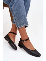 Dámské baleríny s páskem a přezkou Janelor – panterkové Dámské baleríny s páskem a přezkou Janelor – panterkové