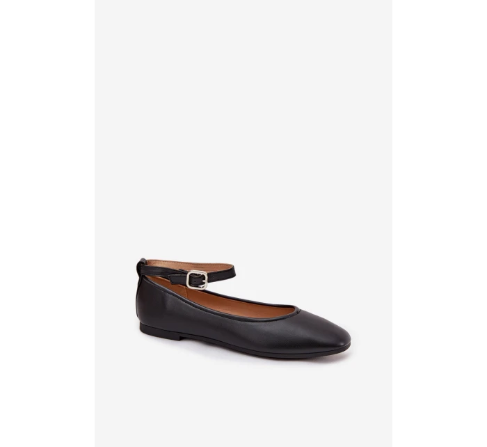 Dámské baleríny s páskem a přezkou Janelor – panterkové Dámské baleríny s páskem a přezkou Janelor – panterkové