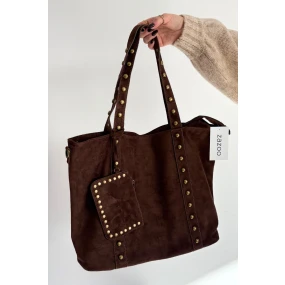 Dámská kabelka se zdobením – čokoládová Kynelle Dámská kabelka se zdobením – čokoládová Kynelle