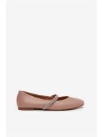 Dámské baleríny s lesklými pásky Ilirene – tmavě béžové Dámské baleríny s lesklými pásky Ilirene – tmavě béžové