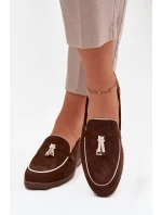Dámské mokasíny (loafersy) z eko semiše Darwen – čokoládové Dámské mokasíny (loafersy) z eko semiše Darwen – čokoládové