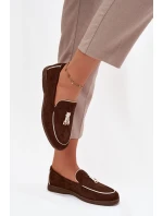 Dámské mokasíny (loafersy) z eko semiše Darwen – čokoládové Dámské mokasíny (loafersy) z eko semiše Darwen – čokoládové