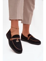 Dámské mokasíny (loafersy) z eko semiše Darwen – černé Dámské mokasíny (loafersy) z eko semiše Darwen – černé