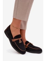 Dámské mokasíny (loafersy) z eko semiše Darwen – černé Dámské mokasíny (loafersy) z eko semiše Darwen – černé