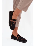 Dámské mokasíny (loafersy) z eko semiše Darwen – černé Dámské mokasíny (loafersy) z eko semiše Darwen – černé