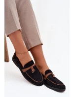 Dámské mokasíny (loafersy) z eko semiše Darwen – černé Dámské mokasíny (loafersy) z eko semiše Darwen – černé