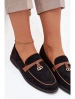 Dámské mokasíny (loafersy) z eko semiše Darwen – černé Dámské mokasíny (loafersy) z eko semiše Darwen – černé