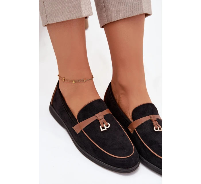 Dámské mokasíny (loafersy) z eko semiše Darwen – černé Dámské mokasíny (loafersy) z eko semiše Darwen – černé