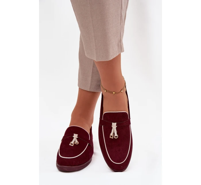 Dámské mokasíny (loafersy) z eko semiše Darwen – bordó Dámské mokasíny (loafersy) z eko semiše Darwen – bordó