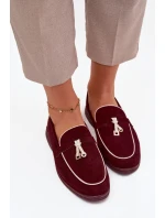 Dámské mokasíny (loafersy) z eko semiše Darwen – bordó Dámské mokasíny (loafersy) z eko semiše Darwen – bordó