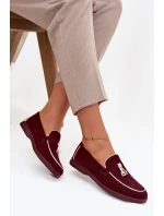 Dámské mokasíny (loafersy) z eko semiše Darwen – bordó Dámské mokasíny (loafersy) z eko semiše Darwen – bordó