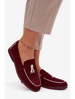 Dámské mokasíny (loafersy) z eko semiše Darwen – bordó Dámské mokasíny (loafersy) z eko semiše Darwen – bordó