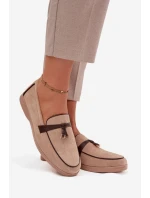 Dámské mokasíny (loafersy) z eko semiše Darwen – béžové Dámské mokasíny (loafersy) z eko semiše Darwen – béžové