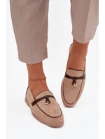 Dámské mokasíny (loafersy) z eko semiše Darwen – béžové Dámské mokasíny (loafersy) z eko semiše Darwen – béžové