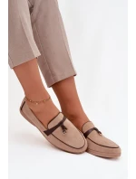 Dámské mokasíny (loafersy) z eko semiše Darwen – béžové Dámské mokasíny (loafersy) z eko semiše Darwen – béžové
