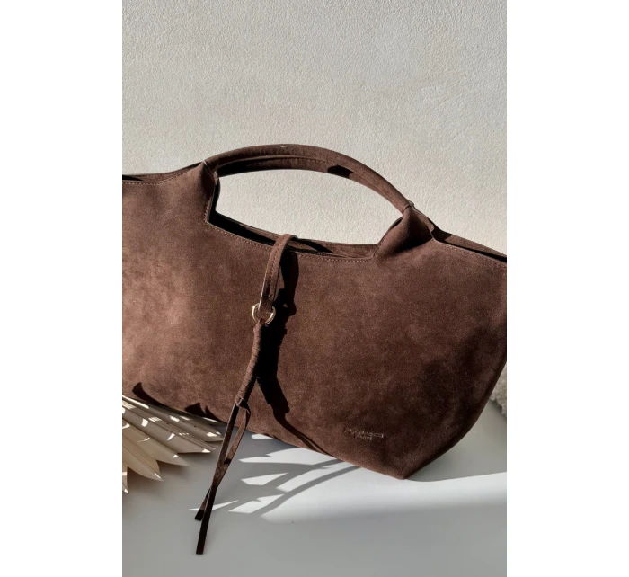 Torebka Z Eko Zamszu Czekoladowa Ivonira Torebka Z Eko Zamszu Czekoladowa Ivonira