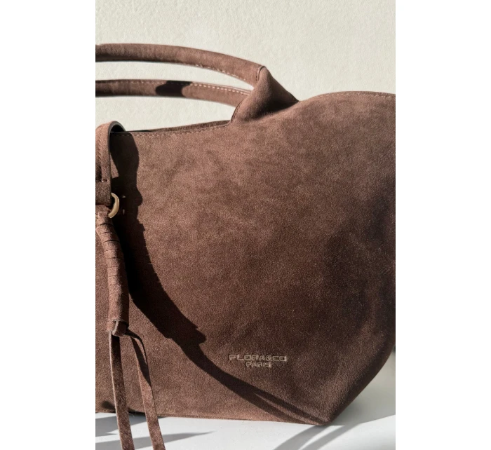 Torebka Z Eko Zamszu Czekoladowa Ivonira Torebka Z Eko Zamszu Czekoladowa Ivonira