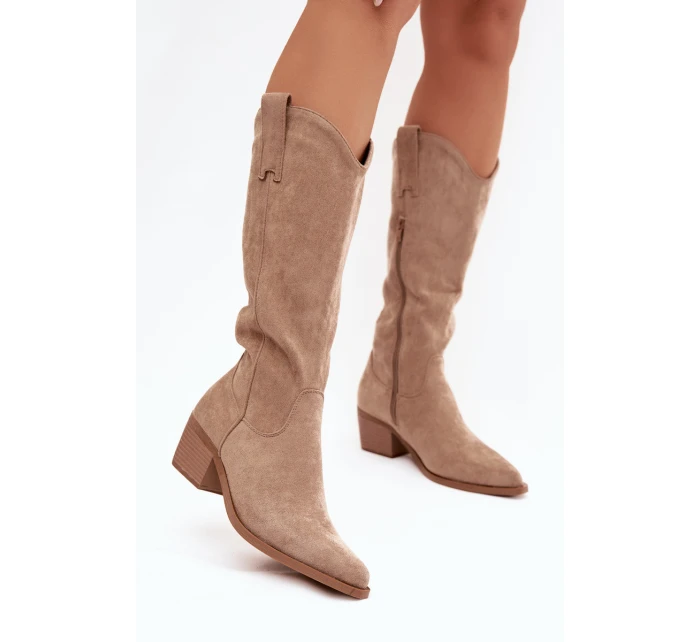 Dámské kovbojky Jazelle – khaki Dámské kovbojky Jazelle – khaki