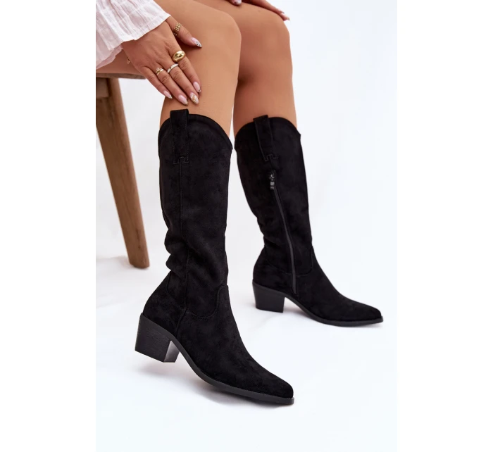 Dámské kovbojky Jazelle – černé Dámské kovbojky Jazelle – černé