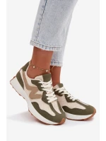 Dámské sportovní boty na platformě – zelené Janelora