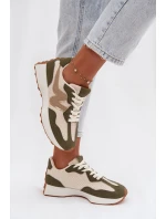 Dámské sportovní boty na platformě – zelené Janelora