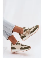 Dámské sportovní boty na platformě – zelené Janelora