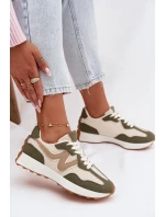 Dámské sportovní boty na platformě – zelené Janelora