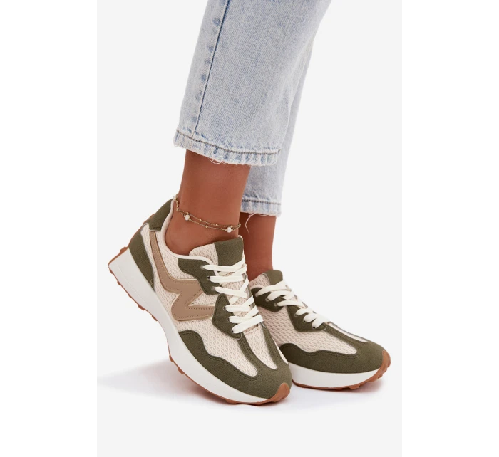 Dámské sportovní boty na platformě – zelené Janelora Dámské sportovní boty na platformě – zelené Janelora